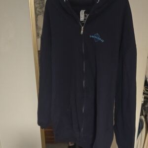 Men's Navy Zip-Up Sweater
